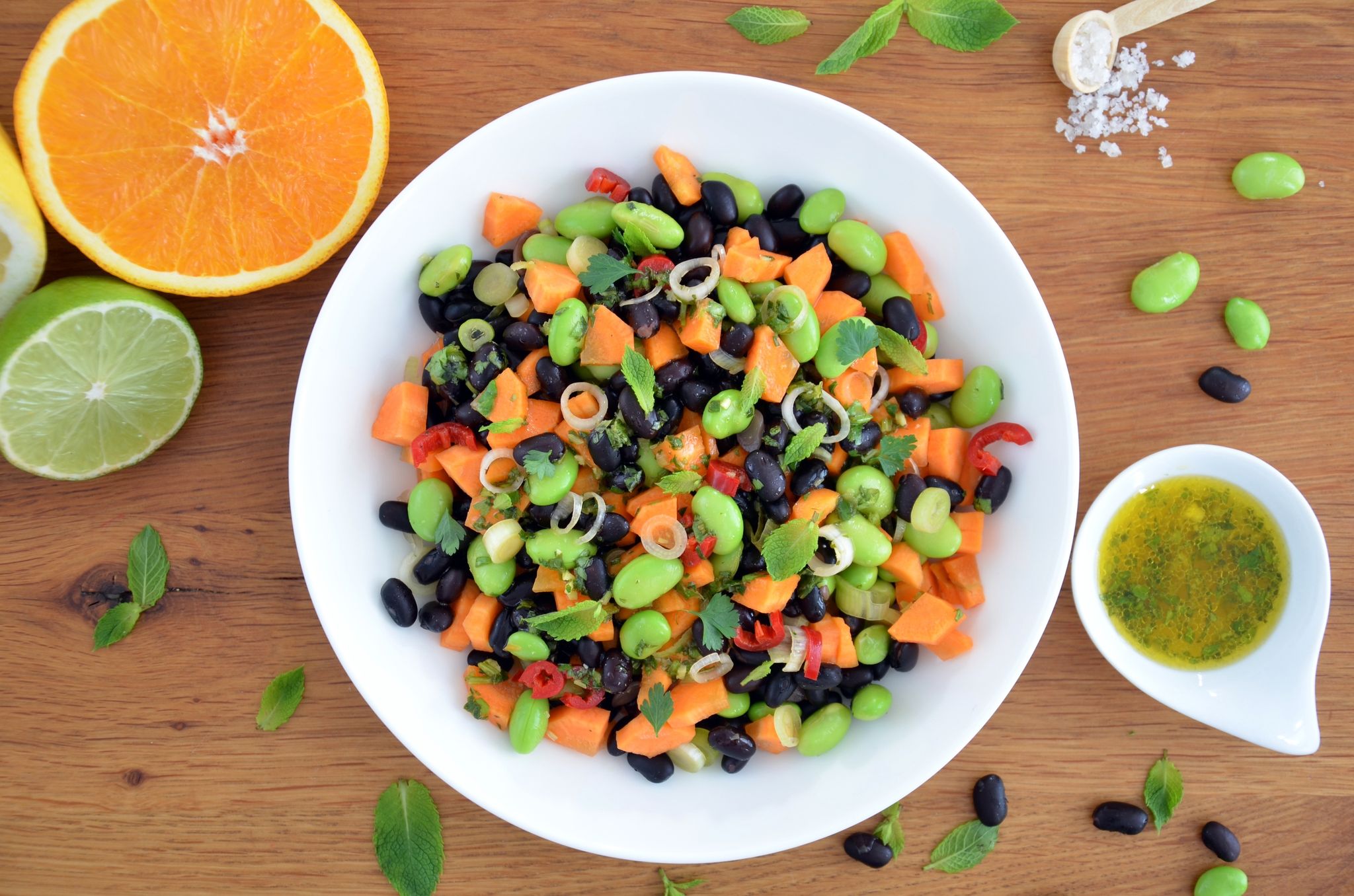 Rezept für Bohnensalat mit Zitrus-Vinaigrette