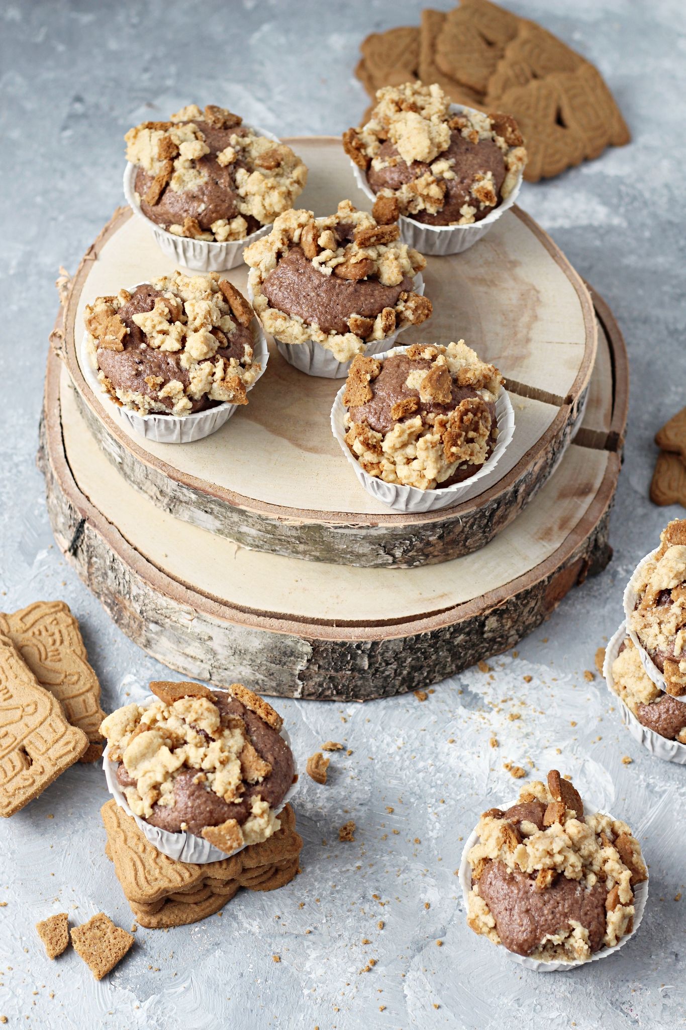 Lebkuchenmuffins mit Spekulatiusstreuseln