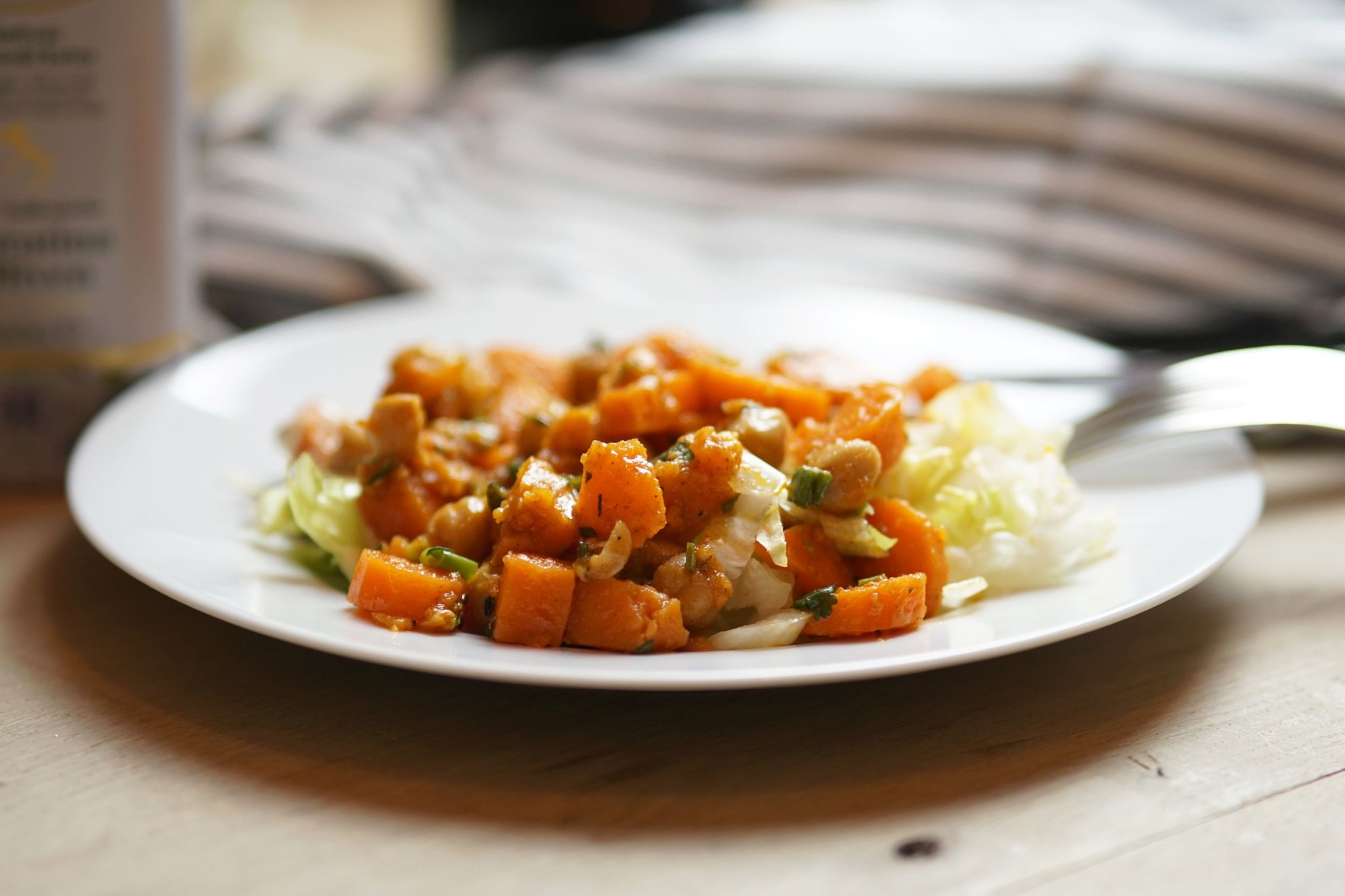 Rezept für marokkanischen Süßkartoffelsalat mit Rauchpaprika