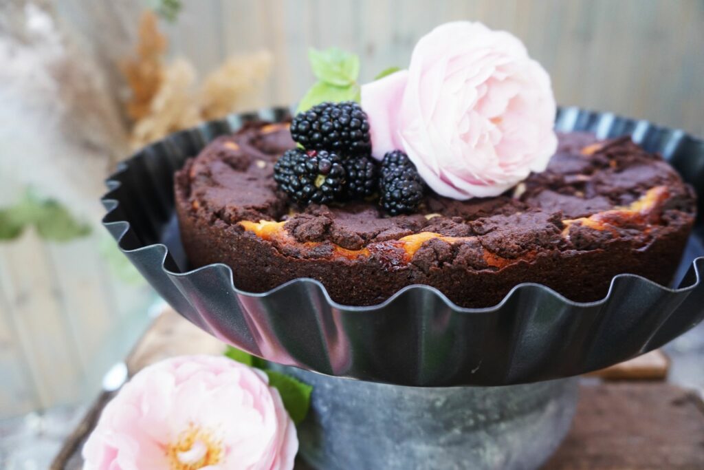 Leckerer Brombeerkuchen mit Zupf