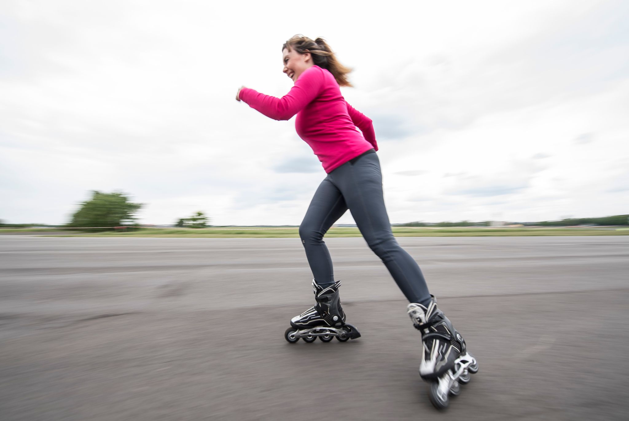 Mit Inlineskates fürs Skifahren trainieren