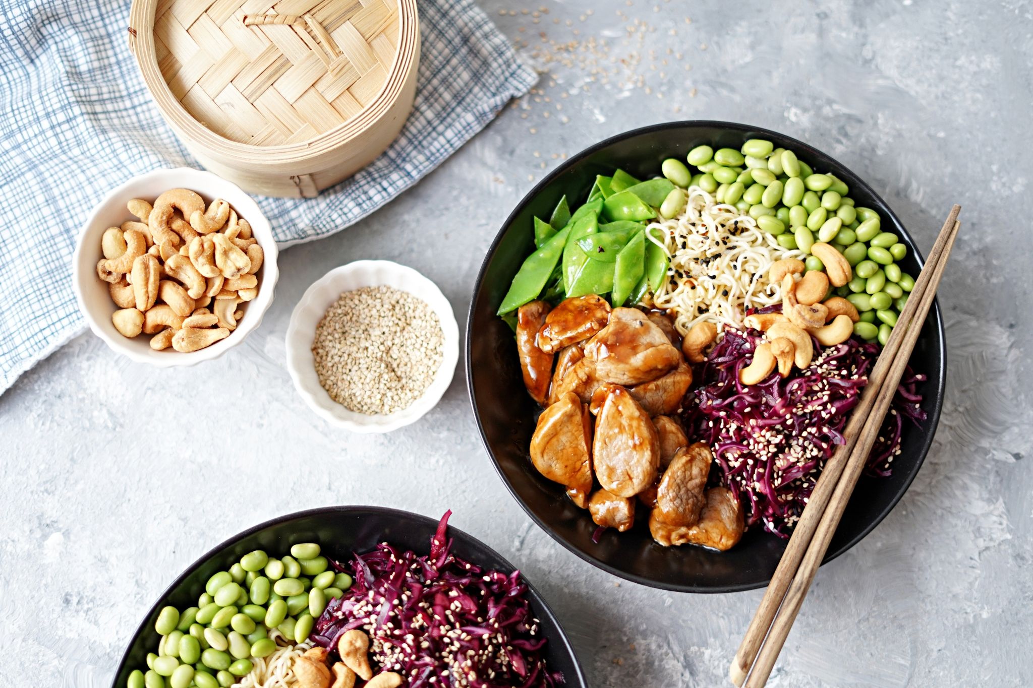 Rezept für Asiatische Bowl mit Schweinefilet